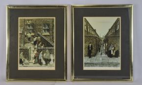 Tom Dodson 1910-1991, Pencil Signed Pair Of Limited And Numbered Colour Prints 331 Of 850. Titled 1.