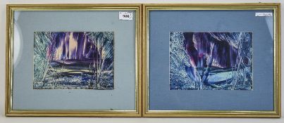 Two Framed Paintings In Acrylic Titled To Reverse Fondo Del Mar Islas Rosario Colombia & Fondo Del