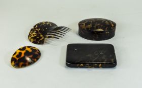 Tortoiseshell and Tortoiseshell Style - Collection of Items ( 4 ) In Total.