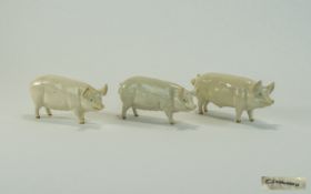 Beswick Farm Animals Figures ( 3 ) In Total. Sow ' Wall Queen 40 '. Boar ' Wall Champion Dog 53 '.