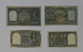 Reserve Bank of India - Burma George VI Portrait Five Rupees Bank Note, Signed K.D. Deshmukh. Serial