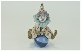 Lladro Figure ''Having a ball'' Model number 5813, issued 1991. Height 6.75'' inches. Mint