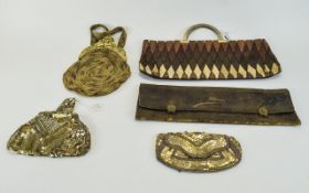 Collection of Bags/Purses comprising snake skin glove bag,