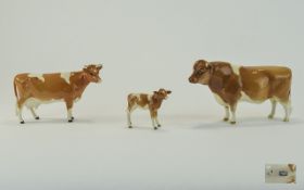 Beswick Farm Animal Figures - Family of Three.