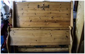 Solid Pine Queen Size Bed Frame.
