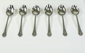 George V Set of 6 Silver Teaspoons In Unused Condition. Hallmark Birmingham 1930.