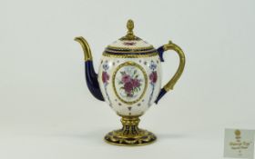 Franklin Mint House of Faberge Hand Painted - Faberge Egg Imperial Teapot,