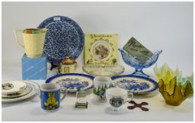 Box of Assorted Collectables including molded glass,