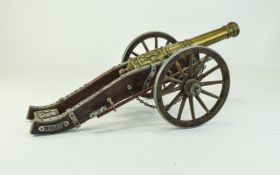 Louis XIV Miniature Brass Canon Is Typical of The Ones Used From The 17th Century Through The