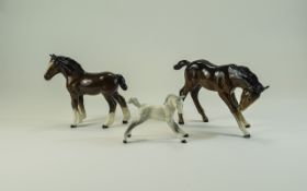 Beswick Horse Figures. 1/ Foal - Large, Head Down. Model No 947. Height 4.5 Inches.