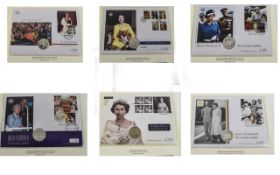 First Day Coin Covers The Queens Golden Jubilee Album Containing 16 Coin Covers