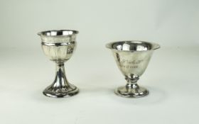 Swedish Silver Cups ( 2 ) In Total. With Full Silver Hallmarks for 1920's, Nice Shapes. 3.5 & 4.