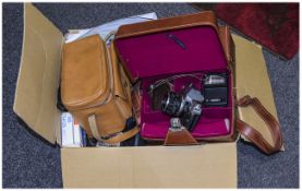 Box Containing A Quantity Of Cameras, Mixed 20thC Comprising Brownie,