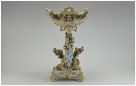 A Fine and Impressive Hand Painted German Late 19th Century Figural Centre Piece, The Central Figure