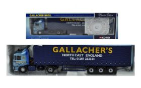 Corgi - Ltd Edition Collectable Die Cast Model Truck, Man, Curtainside, Gallagher Brothers,