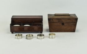 Small Mixed Lot Comprising Wooden Novelty Desk Tidy,