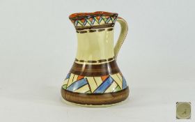 Myott & Son Art Deco Hand Painted Jug. c.1930's. Height 7.5 Inches.