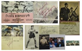 Boxing Interest. Collection of Autographs Obtained by The Vendor Himself.