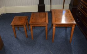 Nest of 3 Tables. Teak effect finish wi