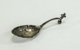 Continental Silver Caddy Spoon 19thC Len