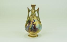 Royal Worcester Hand Painted Twin Handle