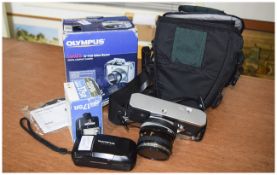 Box of Assorted Cameras including Olympu