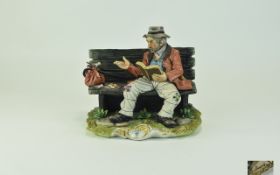 Capodimonte Early and Signed Figure ' Tr