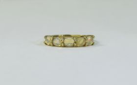 Natural Ethiopian Opal Band Ring, a row