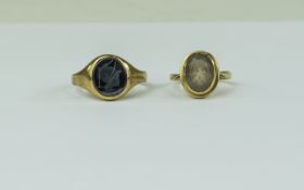 Two 9ct Gold Stone Set Dress Rings. Full