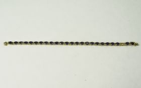 14ct Gold Tanzanite Tennis Bracelet, Set