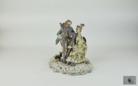 German Late 19thC Handpainted Porcelain