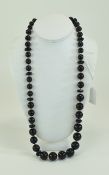 Whitby Jet Graduated Long Necklace with