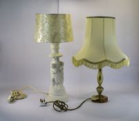 Onyx Table Lamp And Shade Together With