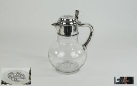 Victorian Nice Quality Silver Lidded Glo