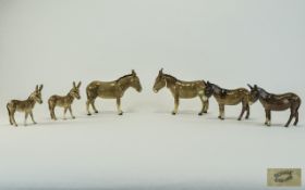 Beswick Farm Animals - Donkey Figures (