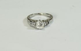 18 Carat White Gold Single Stone Diamond