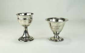 Swedish Silver Cups ( 2 ) In Total. With