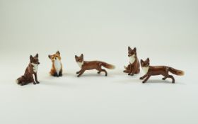 Beswick Wild Animal Figure Foxes ( 5 ) I