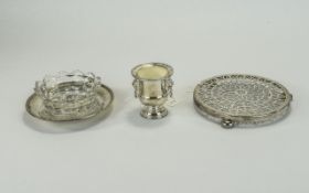 A Small Collection of Antique Silver Pla