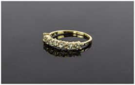 Green Sapphire Band Ring, comprising sev