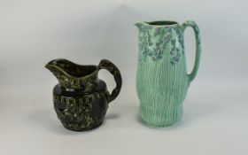 Large Carlton Ware Molded Jug, Foxglove