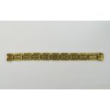 18ct Gold - Impressive Looking and Solid high Value Bark Finish Bracelet.