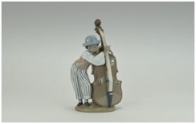 Lladro Figure ''Jazz Bass'' Model number 5834, issued 1991. 10'' inches high. Mint condition, boxed