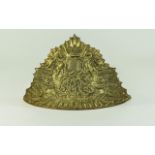 Royal Lancers Cavalry Regiment Of The British Army Officers Cap /Plates. circulated 1880. A good die