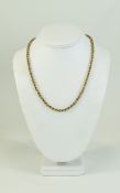 9ct Yellow Gold Rope Necklace, Marked 9ct. Very Nice Condition. 14.2 grams, 20 Inches In Length.