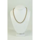 9ct Yellow Gold Rope Necklace, Marked 9ct. Very Nice Condition. 14.2 grams, 20 Inches In Length.