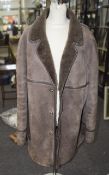 Gents Light Brown Sheepskin Three Quarter Length Jacket, lovely condition.