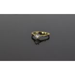 Single Stone Diamond Ring, old round cut, claw set in 18 carat gold. Est diamond weight .60ct.