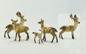 Beswick Animal Figures ( 5 ) In Total. 1/ Stag ( 2 ) Model No 981, Designer A. Gredington. Height