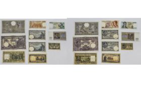 A Collection of High Grade Belgium Bank Notes, Features 1/ Banque National 100 Francs Note,